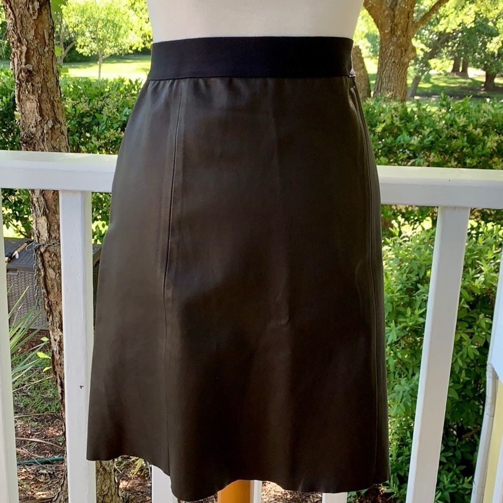 Fogal | Italian Leather | Brown Skirt